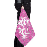 Custom Chop Shop Accessory Wornstar Custom Belt Flair - Fueled by Rock n Roll - Leopard - Pink - Ready to Ship