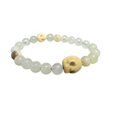 Custom Chop Shop Accessory Wornstar Custom Bracelet - Italian Onyx Beads with Skull - Ready to Ship