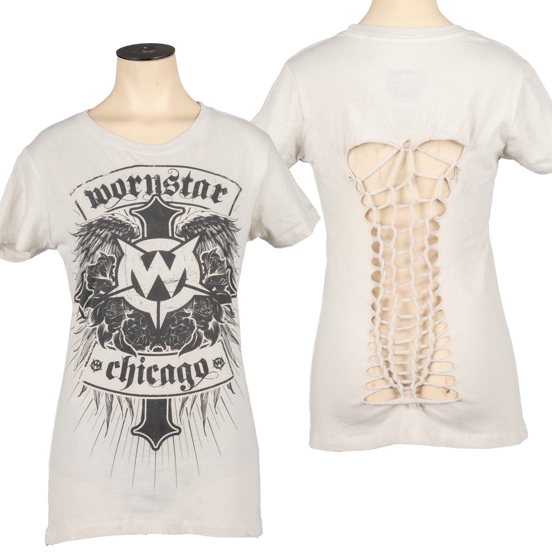 Custom Chop Shop T-Shirt Wornstar Custom Cut Tee - Cruces - Ready to Ship - Size Large
