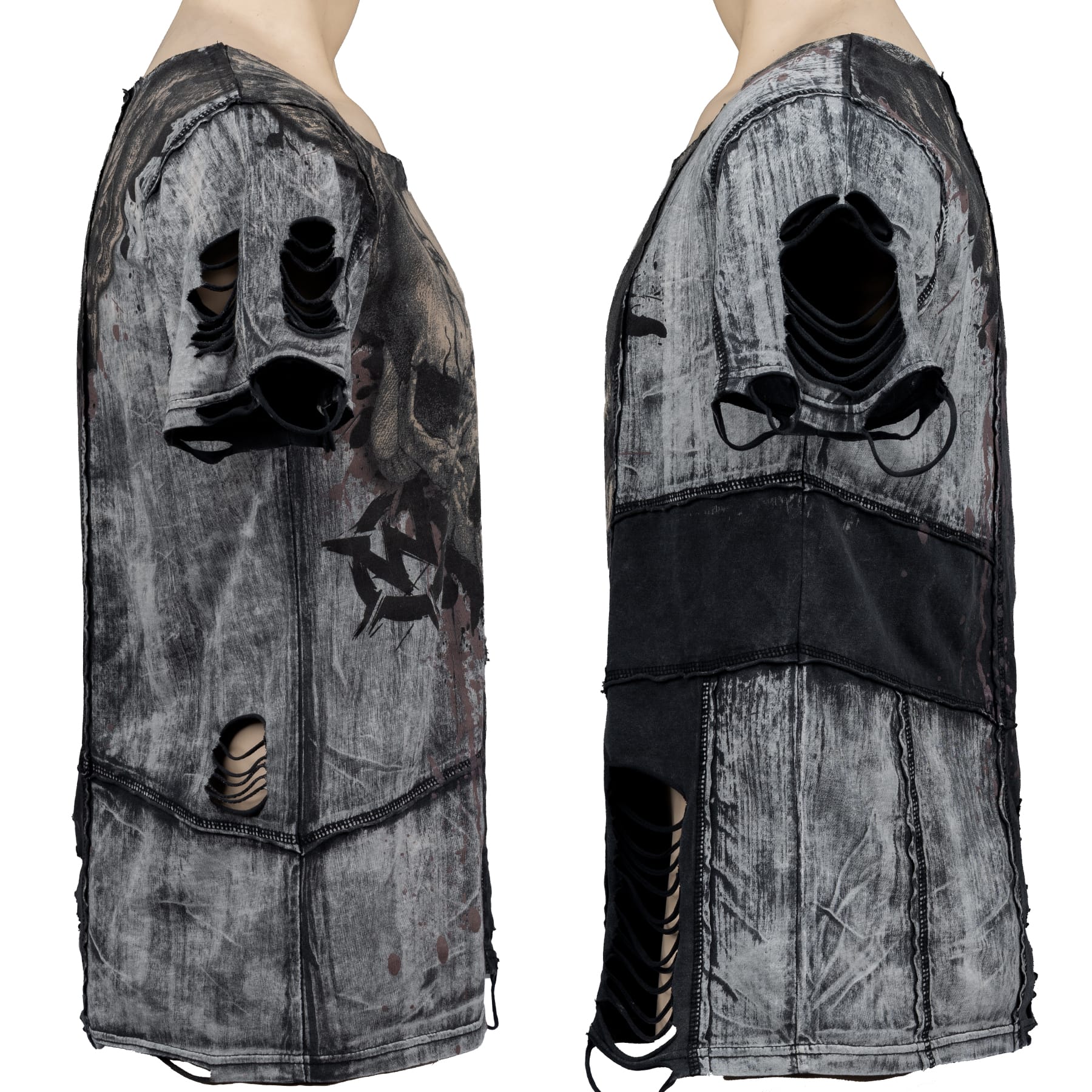 Custom Chop Shop T-Shirt Wornstar Custom Cut Tee - One of a Kind -  Ready to Ship - Size Medium
