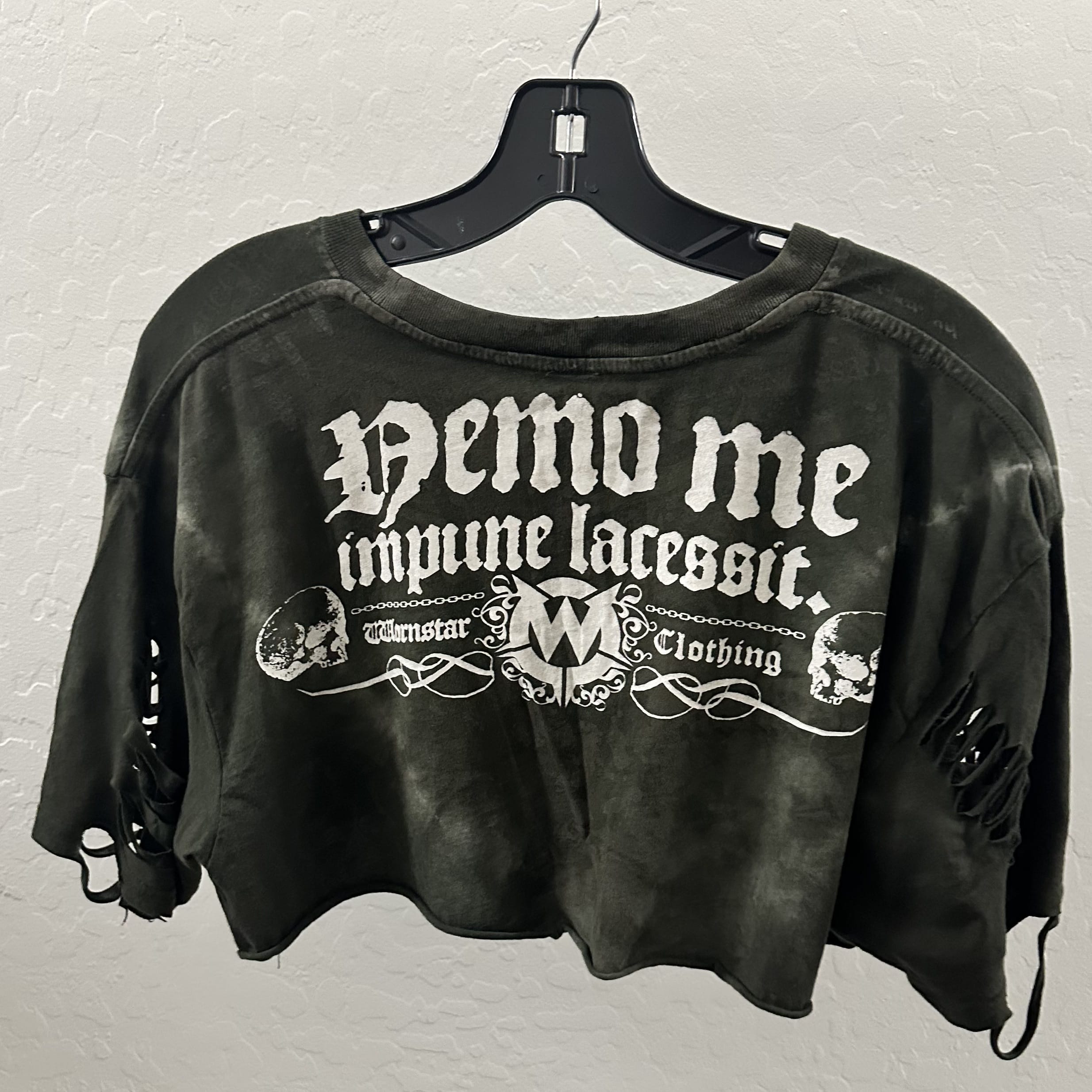Custom Chop Shop T-Shirt Wornstar Custom Cut Tee - Ready to Ship - Cropped Casque Tee - One Size