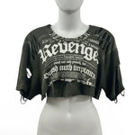 Custom Chop Shop T-Shirt Wornstar Custom Cut Tee - Ready to Ship - Cropped Casque Tee - One Size
