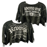 Custom Chop Shop T-Shirt Wornstar Custom Cut Tee - Ready to Ship - Cropped Casque Tee - One Size