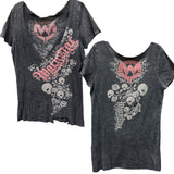 Custom Chop Shop T-Shirt Wornstar Custom Cut Tee - Skull Vine -  Ready to Ship - Size 2XL