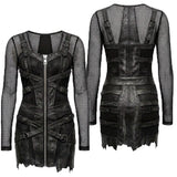 Custom Chop Shop Jacket Wornstar Custom Dress - Raven - Front Zip