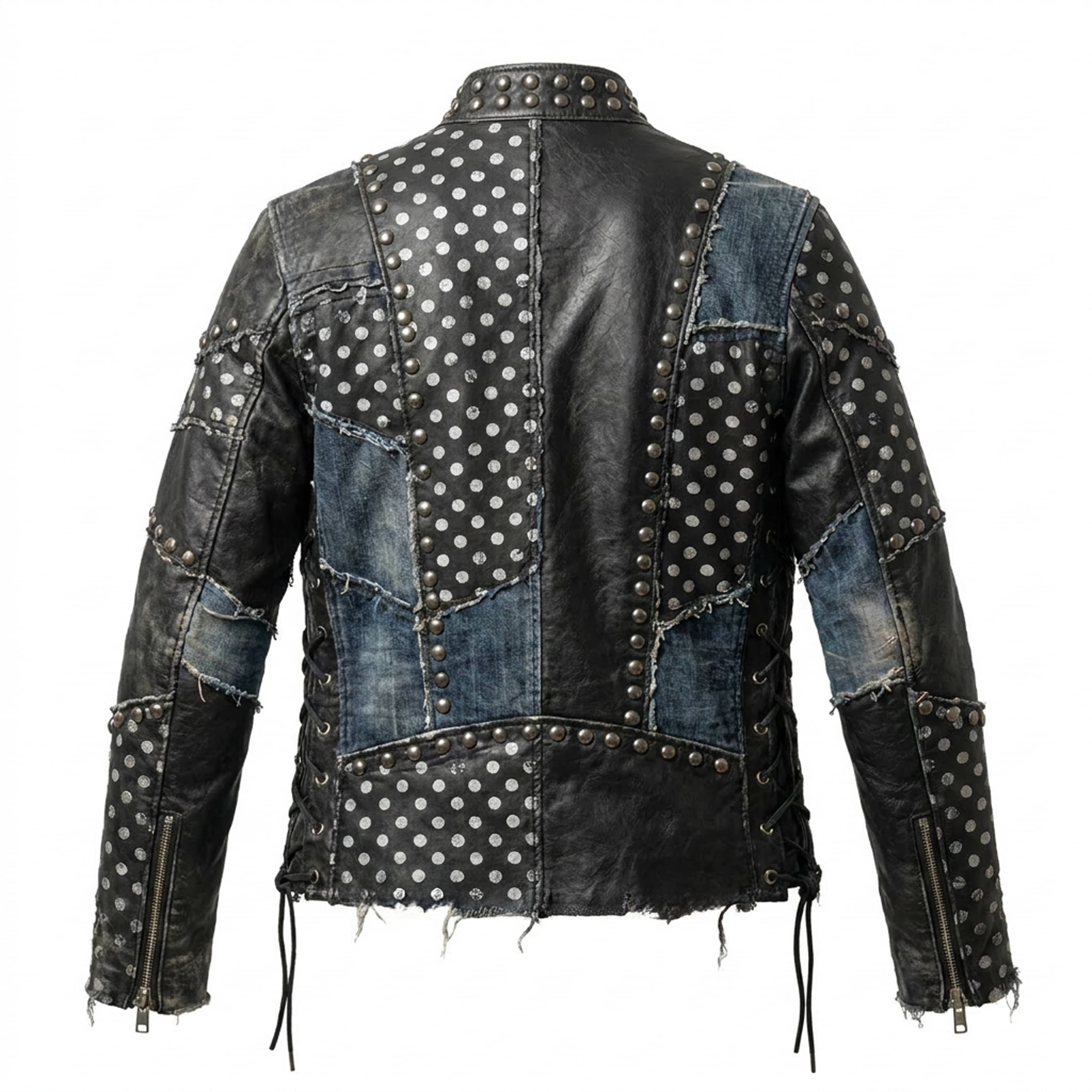 Custom Chop Shop Jacket Wornstar Custom Handmade Jacket - Dots