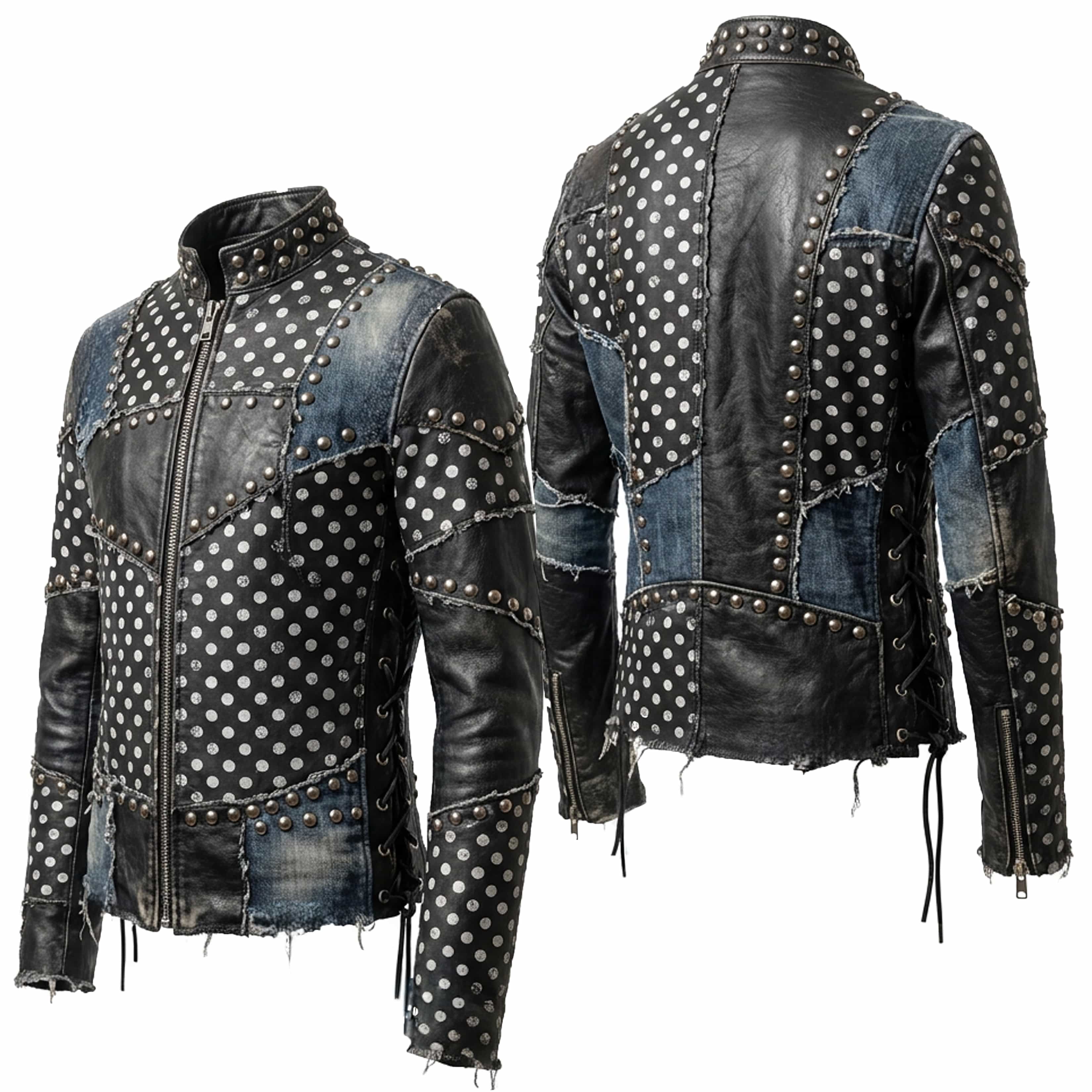 Custom Chop Shop Jacket Wornstar Custom Handmade Jacket - Dots
