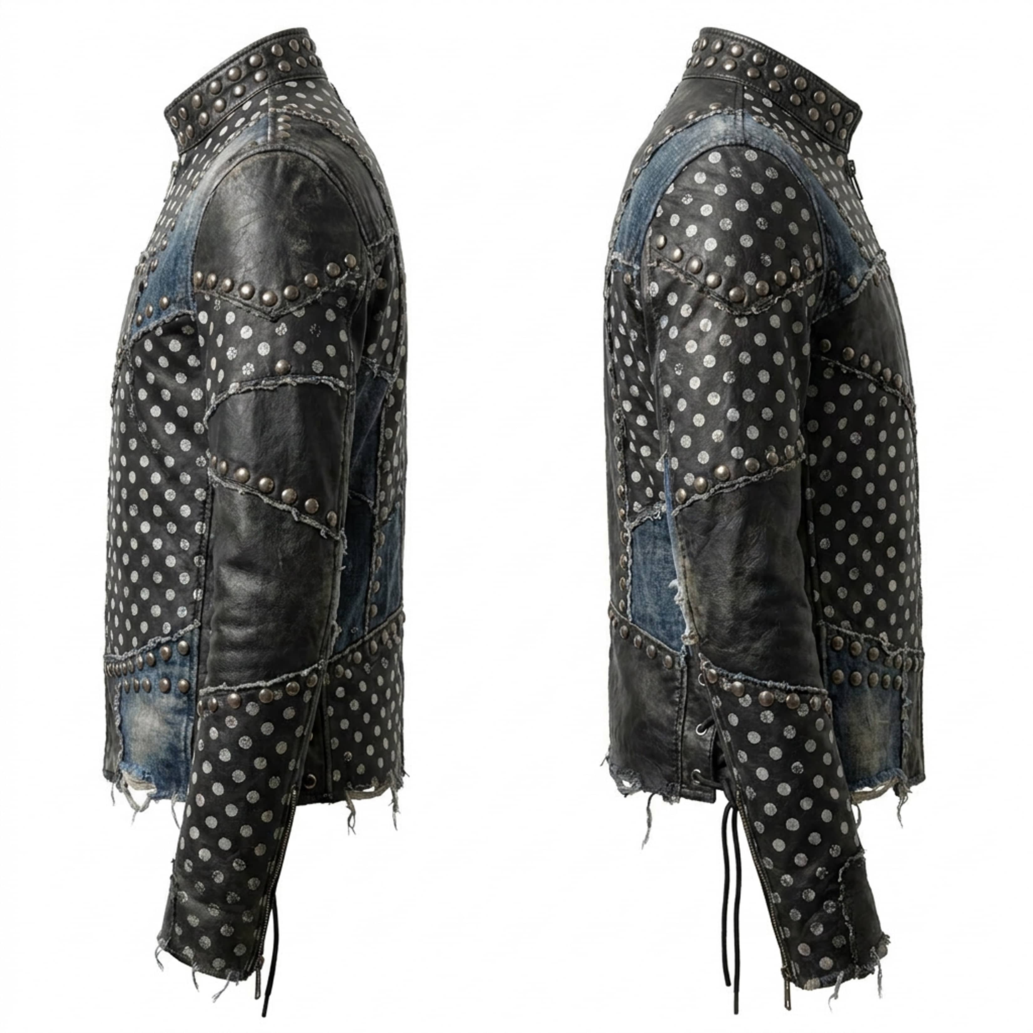 Custom Chop Shop Jacket Wornstar Custom Handmade Jacket - Dots