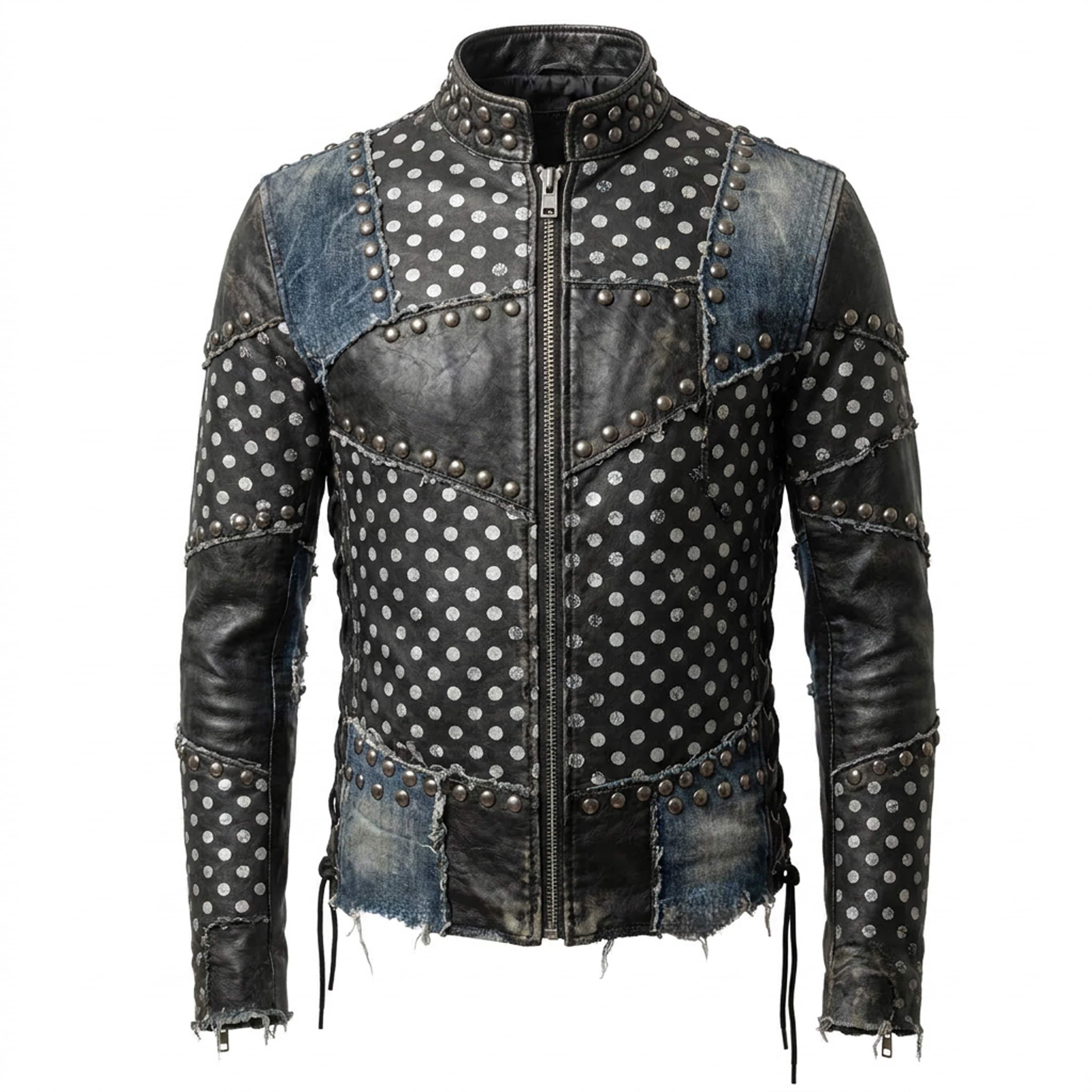 Custom Chop Shop Jacket Wornstar Custom Handmade Jacket - Dots