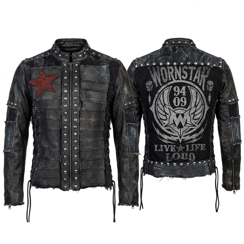 Custom Chop Shop Jacket Wornstar Custom Handmade Jacket - Live Life Loud