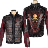 Custom Chop Shop Jacket Wornstar Custom Handmade Jacket - Live Life Loud Burgundy Red