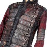 Custom Chop Shop Jacket Wornstar Custom Handmade Jacket - Live Life Loud Burgundy Red