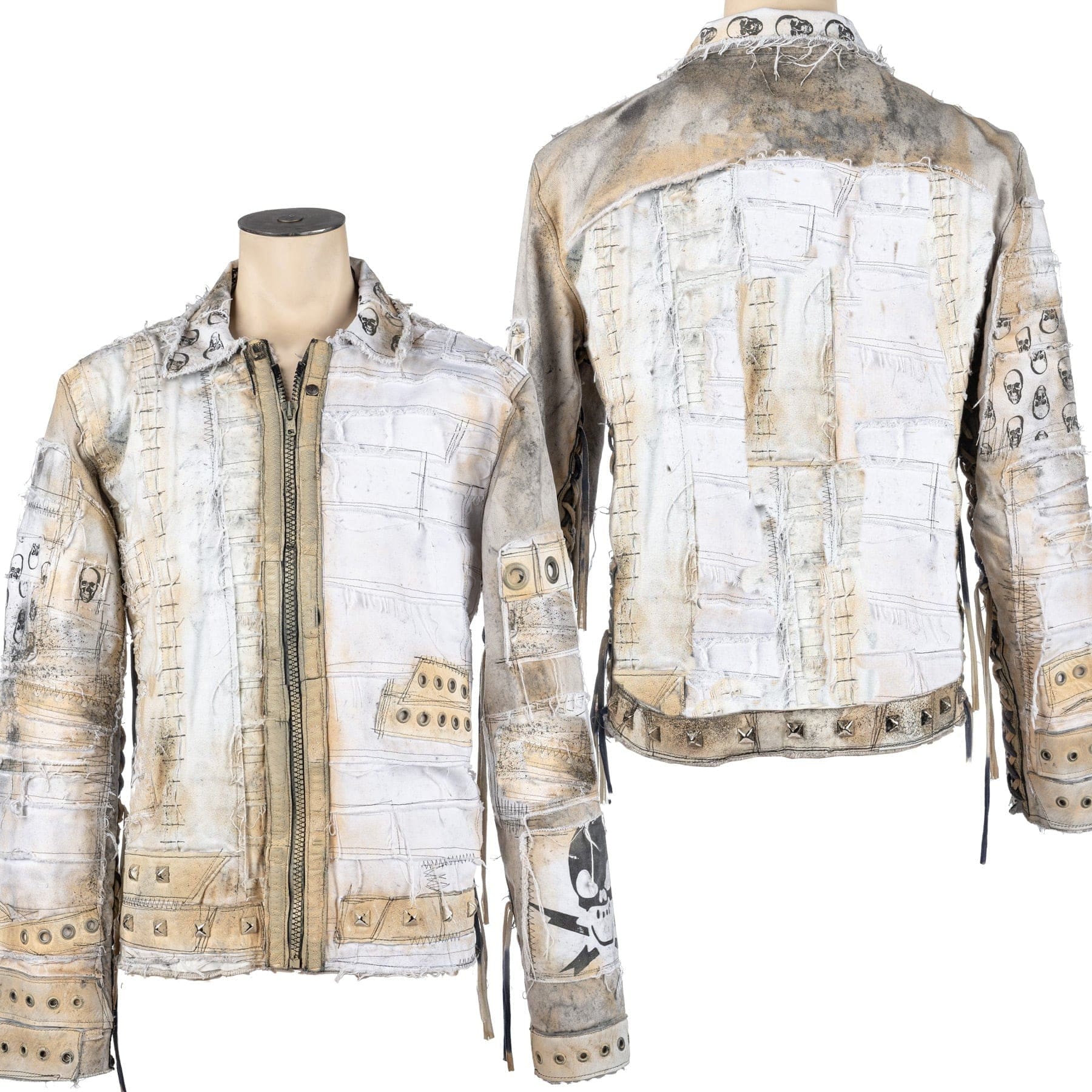 Custom Chop Shop Jacket Wornstar Custom Handmade Jacket - Sandstorm Patchwork