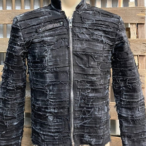 Custom Chop Shop Jacket Wornstar Custom Handmade - Jacket - Scars and Stripes Smokewashed