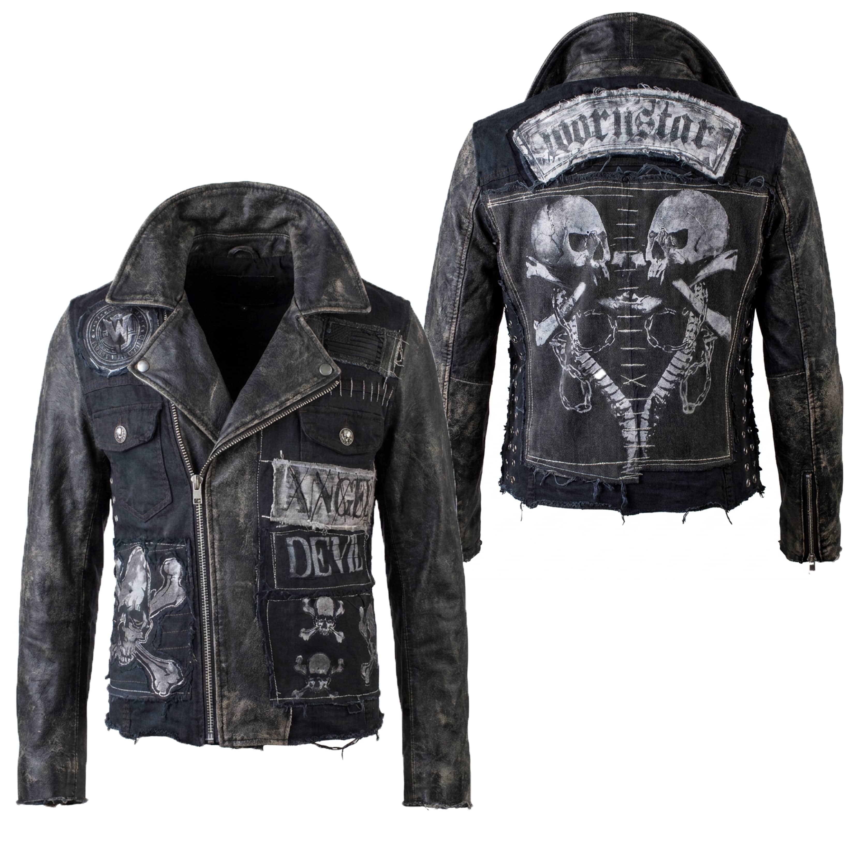 Custom Chop Shop Jacket Wornstar Custom Handmade Jacket - Spines