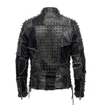 Custom Chop Shop Jacket Wornstar Custom Handmade Jacket - Studded Patchwork - Black Hole