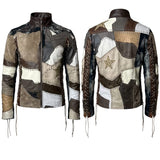 Custom Chop Shop Jacket Wornstar Custom Handmade Jacket - Studded Patchwork - Estella