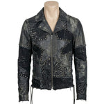 Custom Chop Shop Jacket Wornstar Custom Handmade Jacket - Zebra Handprinted