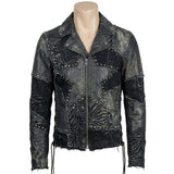 Custom Chop Shop Jacket Wornstar Custom Handmade Jacket - Zebra Handprinted