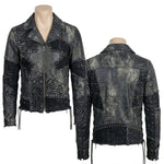 Custom Chop Shop Jacket Wornstar Custom Handmade Jacket - Zebra Handprinted