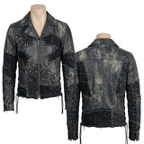 Custom Chop Shop Jacket Wornstar Custom Handmade Jacket - Zebra Handprinted