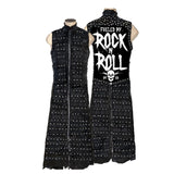 Chop Shop Jacket Wornstar Custom Handmade Leather Long Sleeveless Jacket - Fueled by Rock n Roll