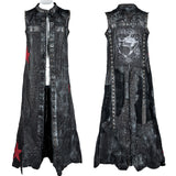 Custom Chop Shop Jacket Wornstar Custom Handmade Leather Long Sleeveless Trench Jacket - DFA