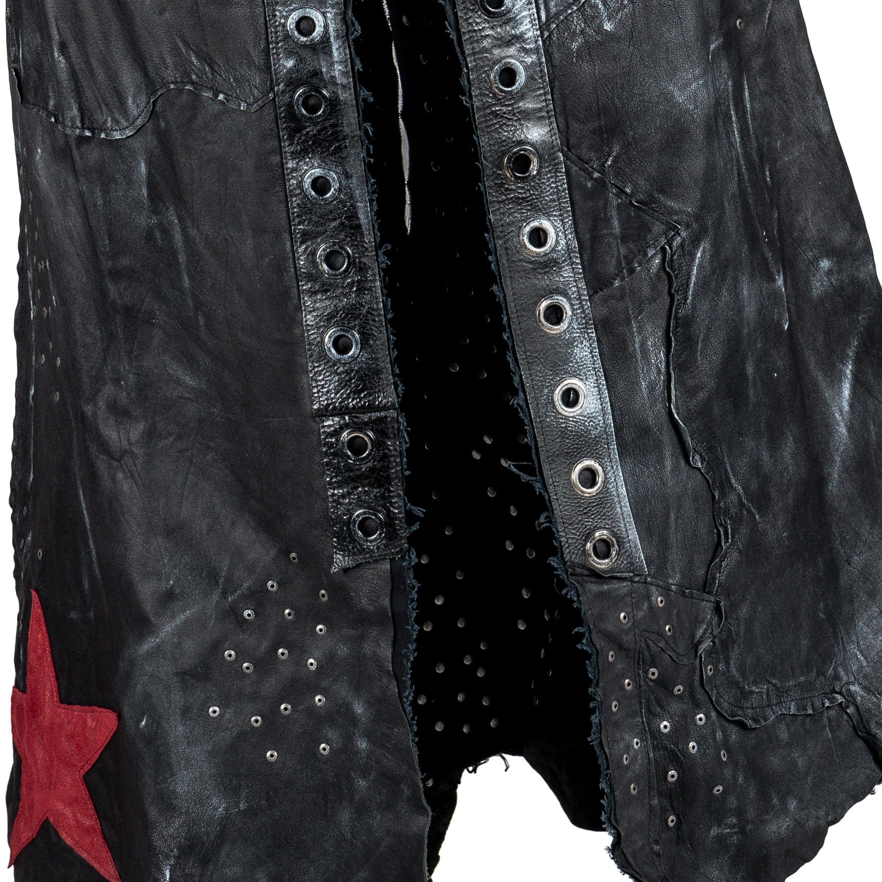 Custom Chop Shop Jacket Wornstar Custom Handmade Leather Long Sleeveless Trench Jacket - DFA