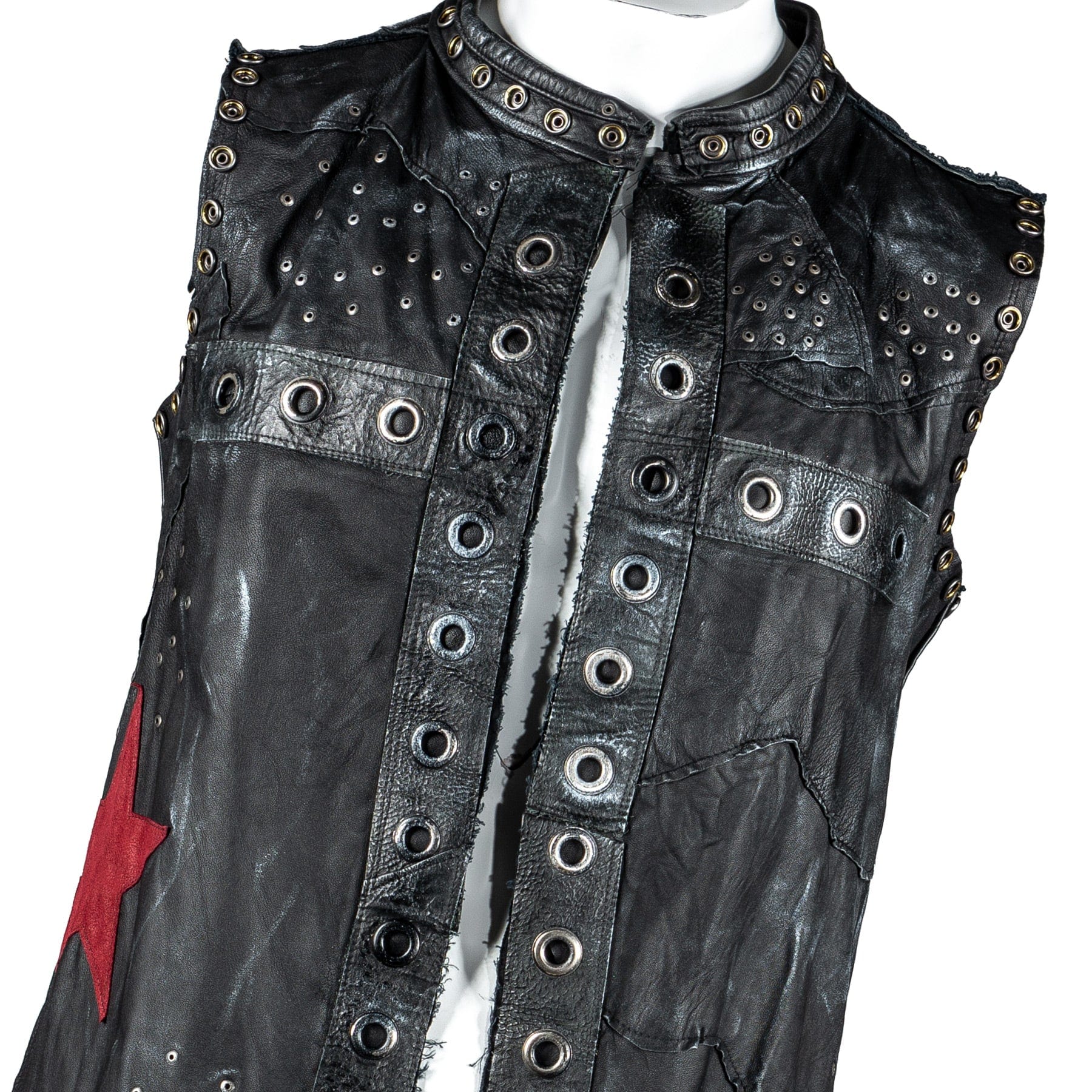 Custom Chop Shop Jacket Wornstar Custom Handmade Leather Long Sleeveless Trench Jacket - DFA