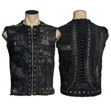 Custom Chop Shop Jacket Wornstar Custom Handmade Vest - Ash Storm