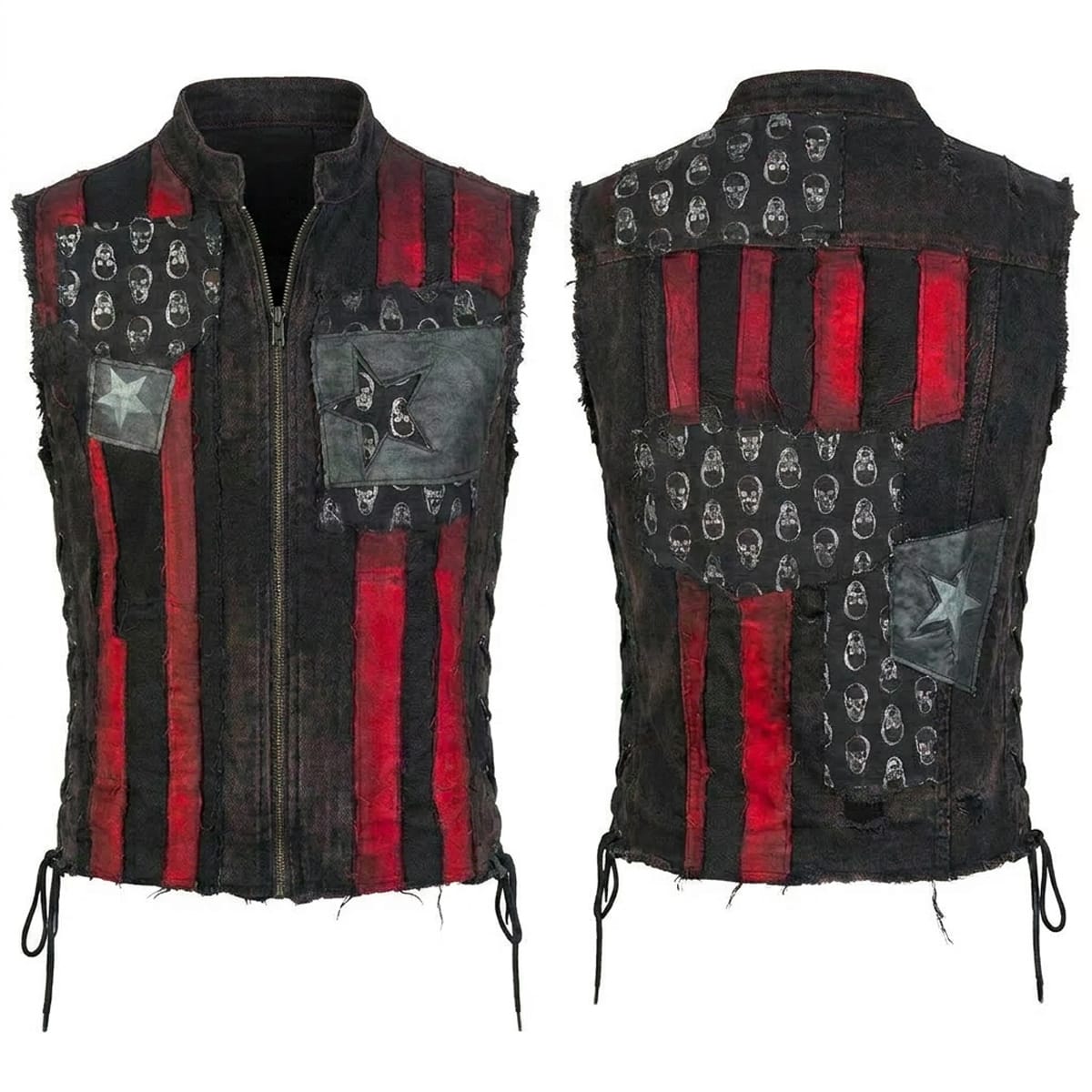 Custom Chop Shop Jacket Wornstar Custom Handmade Vest - Deviant