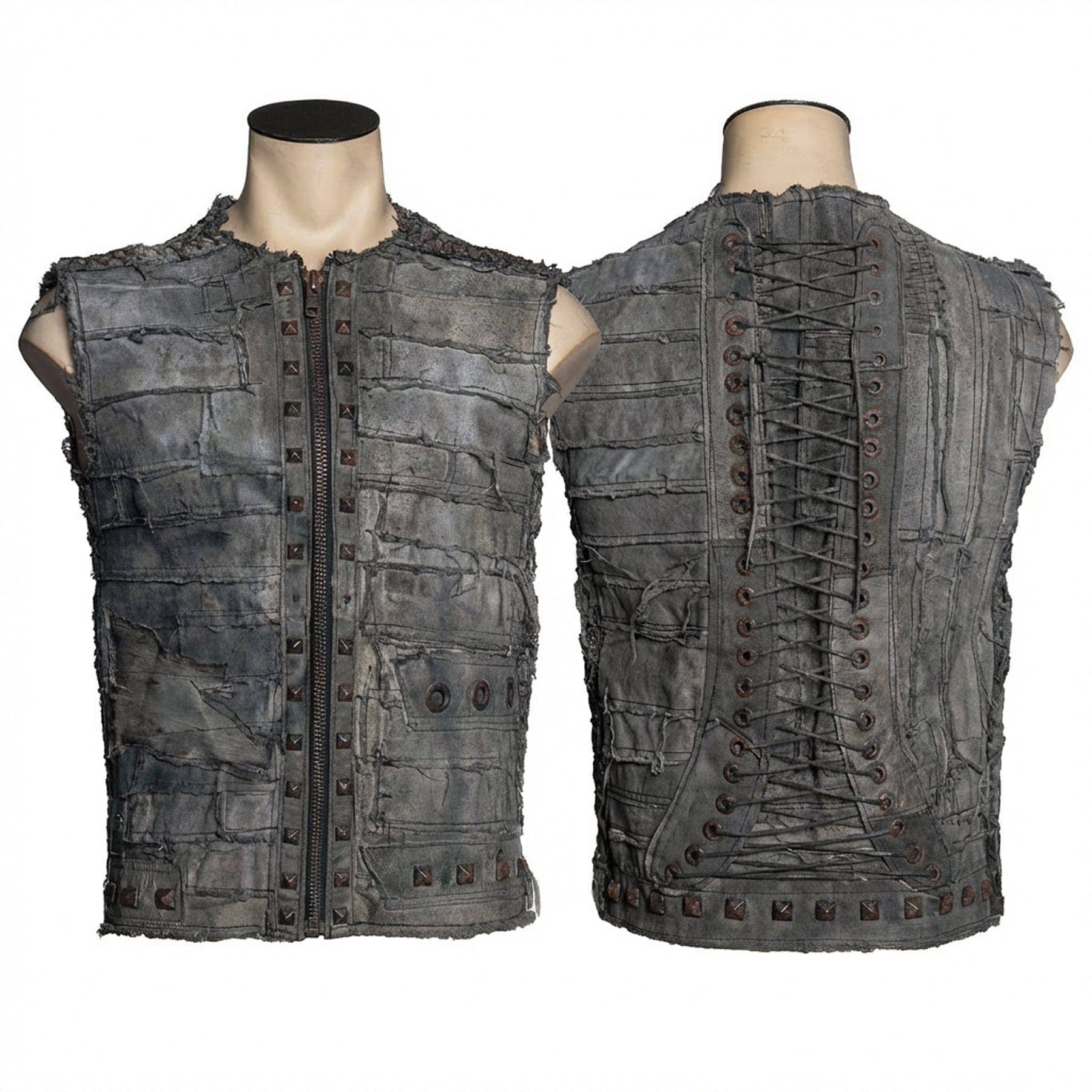 Custom Chop Shop Jacket Wornstar Custom Handmade Vest - Dust Storm