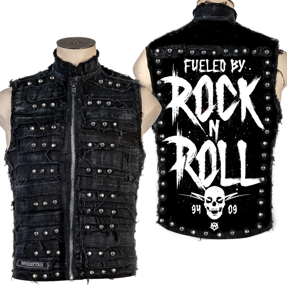 Custom Chop Shop Jacket Wornstar Custom Handmade - Vest - Fueled By Rock N Roll