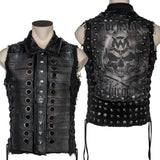 Custom Chop Shop Jacket Wornstar Custom Handmade Vest - Ghost