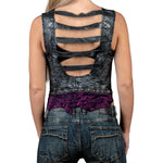 Custom Chop Shop Jacket Wornstar Custom Handmade Vest - Leather Corset Black