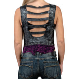 Custom Chop Shop Jacket Wornstar Custom Handmade Vest - Leather Corset Black