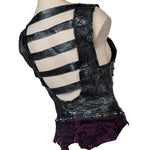 Custom Chop Shop Jacket Wornstar Custom Handmade Vest - Leather Corset Black