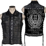 Custom Chop Shop Jacket Wornstar Custom Handmade Vest - Live Life Loud