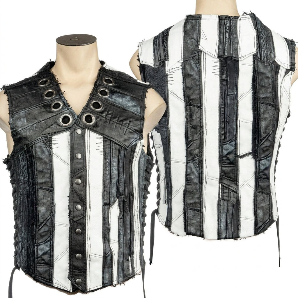 Custom Chop Shop Jacket Wornstar Custom Handmade Vest - Malice