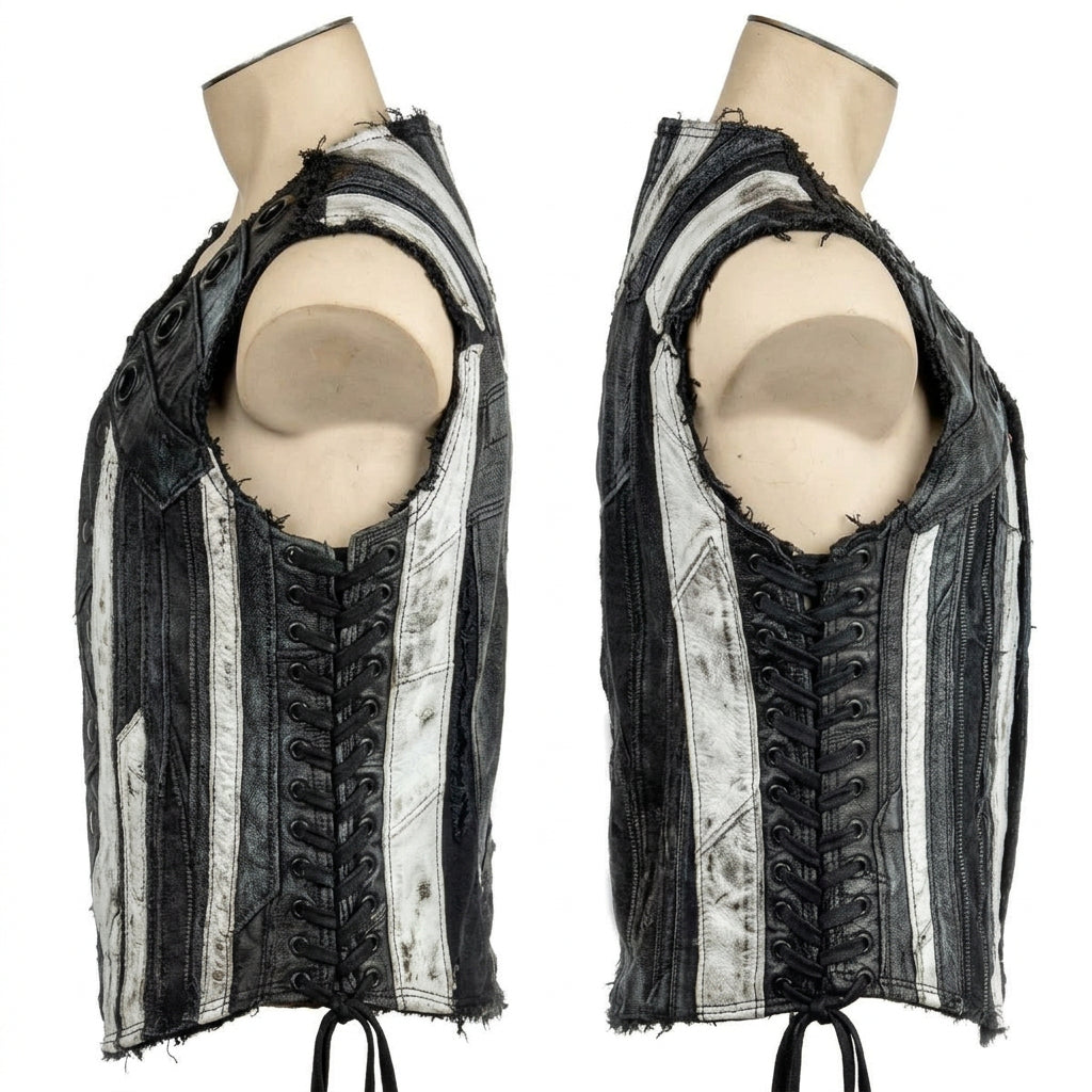 Custom Chop Shop Jacket Wornstar Custom Handmade Vest - Malice