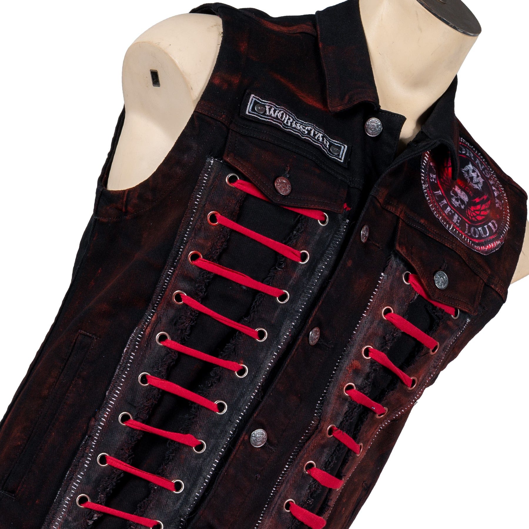 Custom Chop Shop Jacket Wornstar Custom Handmade Vest - Ready to Ship - Size Large - Magna Vita