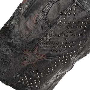 Custom Chop Shop Jacket Wornstar Custom Handmade - Vest - Salvaged Leather and Metal