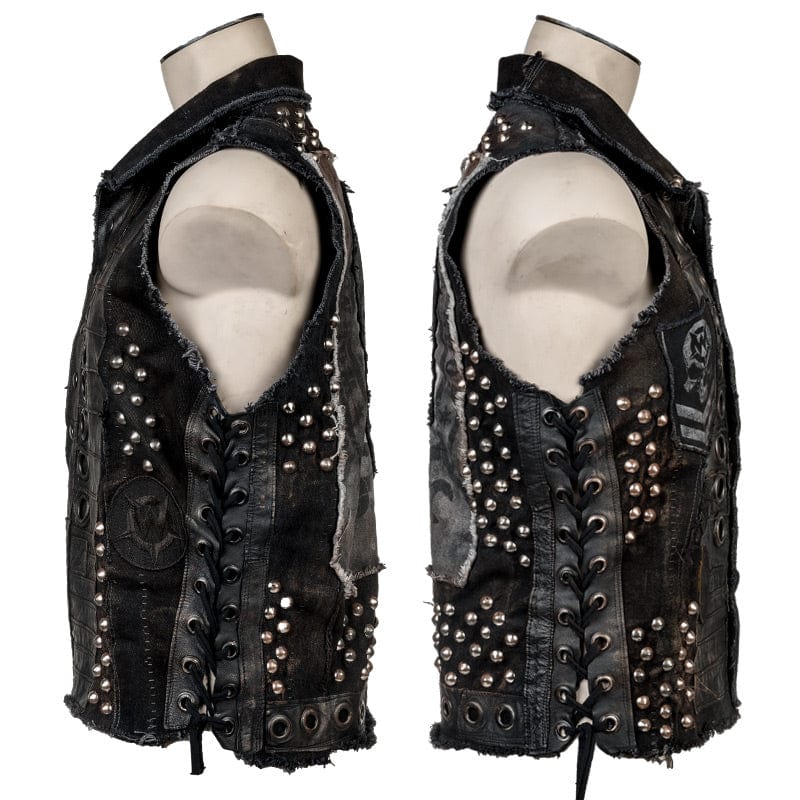 Custom Chop Shop Jacket Wornstar Custom Handmade Vest - Salvaged - Procession