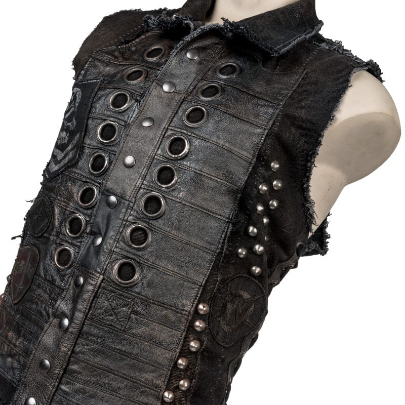 Custom Chop Shop Jacket Wornstar Custom Handmade Vest - Salvaged - Procession