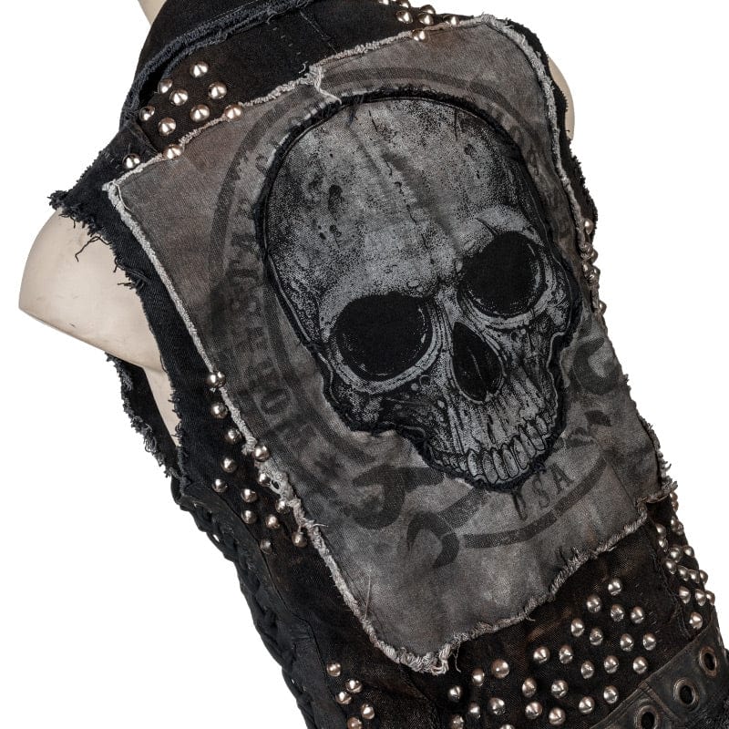 Custom Chop Shop Jacket Wornstar Custom Handmade Vest - Salvaged - Procession