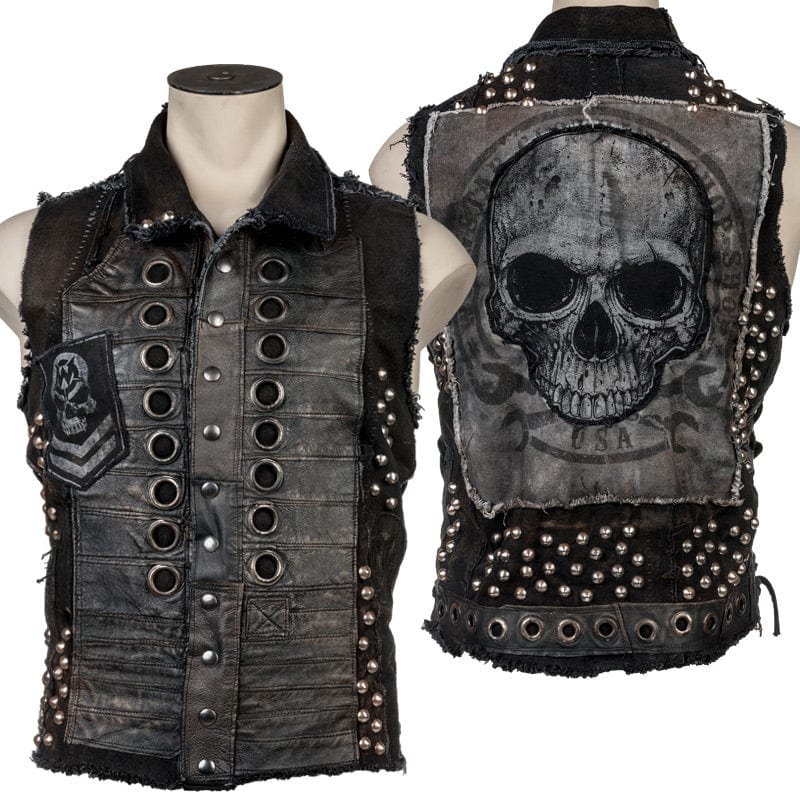 Custom Chop Shop Jacket Wornstar Custom Handmade Vest - Salvaged - Procession