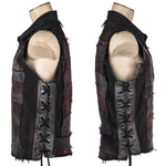 Custom Chop Shop Jacket Wornstar Custom Handmade Vest - Salvaged - Red Warrior