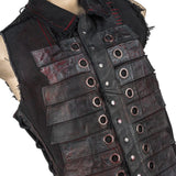 Custom Chop Shop Jacket Wornstar Custom Handmade - Vest - Salvaged - Red Warrior