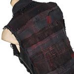 Custom Chop Shop Jacket Wornstar Custom Handmade - Vest - Salvaged - Red Warrior