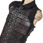 Custom Chop Shop Jacket Wornstar Custom Handmade - Vest - Salvaged - Red Warrior